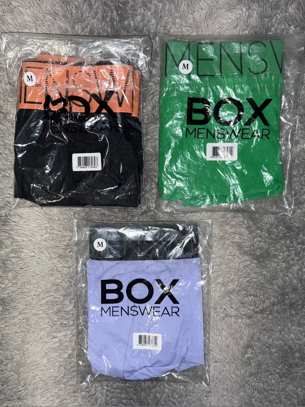 BOX MENSWEAR 3-PACK OF TRUNKS & BOXERS